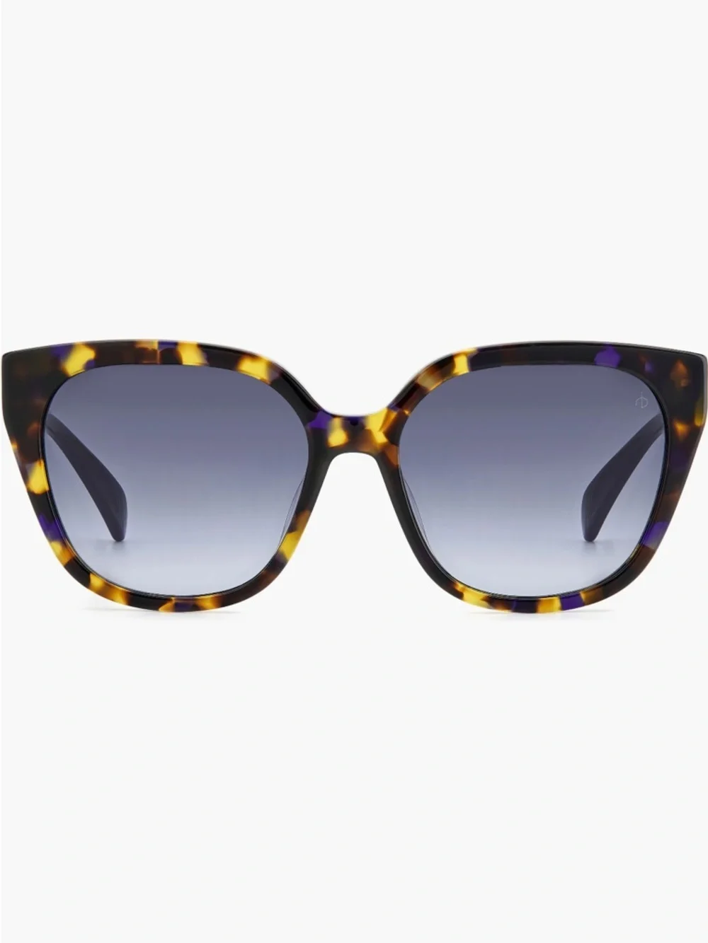 rag & bone Gradient Square Sunglasses in Yellow Havana/Blue/Grey Shaded NWT